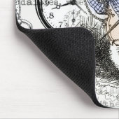 Weiße Kaninchen-Alice im Wunderland Mousepad (Ecke)