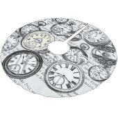 Weiße Kaninchen-Alice im Wunderland Polyester Weihnachtsbaumdecke (Schrägansicht)