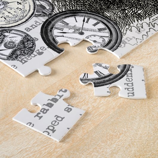 Weiße Kaninchen-Alice im Wunderland Puzzle (Seite)
