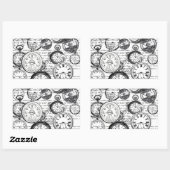 Weiße Kaninchen-Alice im Wunderland Rechteckiger Aufkleber (Blatt)