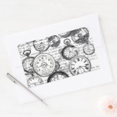 Weiße Kaninchen-Alice im Wunderland Rechteckiger Aufkleber (Umschlag)