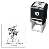 Weiße Kaninchen-Alice im Wunderland Save the Date Permastempel (Beispiel)