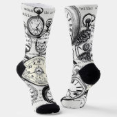 Weiße Kaninchen-Alice im Wunderland Socken (Gewinkelt)