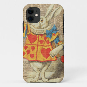 Weiße Kaninchen-Alice im Wunderland-Vintage Grafik Case-Mate iPhone Hülle