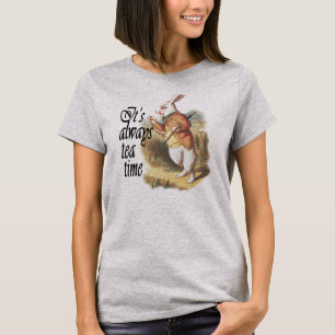 Weiße Kaninchen-Alice im Wunderland-Vintage Kunst T-Shirt