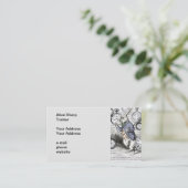 Weiße Kaninchen-Alice im Wunderland Visitenkarte (Stehend Vorderseite)