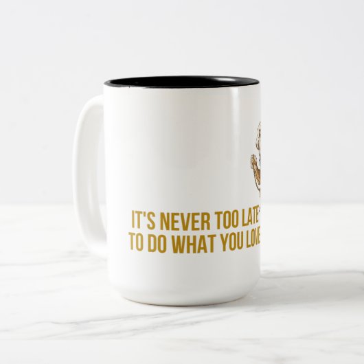 Weiße Kaninchen-Alice im Wunderland Zweifarbige Tasse (Vorderseite Links)