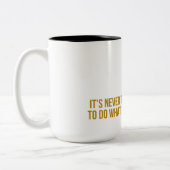 Weiße Kaninchen-Alice im Wunderland Zweifarbige Tasse (Links)