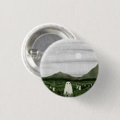 Weiße Kaninchen Button (Vorne & Hinten)