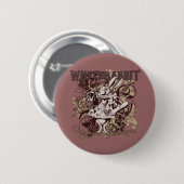 Weiße Kaninchen Carnivale Art Button (Vorne & Hinten)