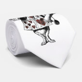 Weiße Kaninchen der Herzen - Alice im Wunderland Krawatte (Gerollt)