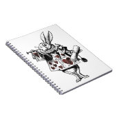 Weiße Kaninchen der Herzen - Alice im Wunderland Notizblock (Rechte Seite)