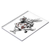 Weiße Kaninchen der Herzen - Alice im Wunderland Notizblock (Linke Seite)