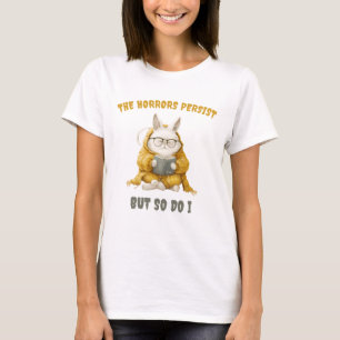 Weiße Kaninchen Die Horror halten an, aber dasselb T-Shirt