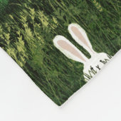 Weiße Kaninchen Fleecedecke (Ecke)