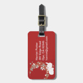 Weiße Kaninchen Japanische Kunst Gepäckanhänger (Vorderseite vertikal)