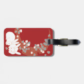 Weiße Kaninchen Japanische Kunst Gepäckanhänger (Rückseite horizontal)