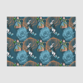 Weiße Kaninchen Königin der Herzen Rose Seidenpapier