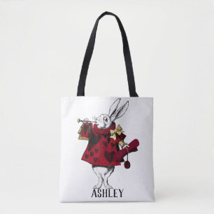 Weiße Kaninchen-Königinnen-Garderobe Personalisier Tasche