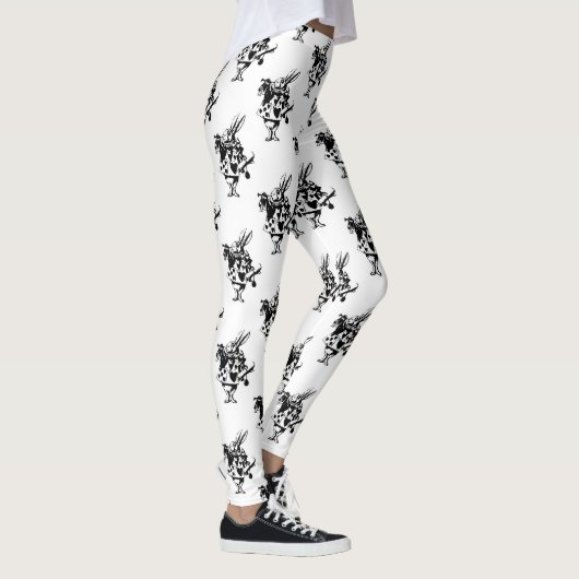 Weiße Kaninchen-Leggings Leggings (Rechts)