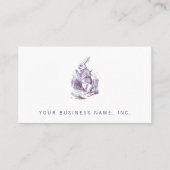 Weiße Kaninchen Letterpess Art Visitenkarte (Vorderseite)