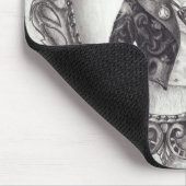 Weiße Kaninchen Mousepad Alice im Wunderland (Ecke)