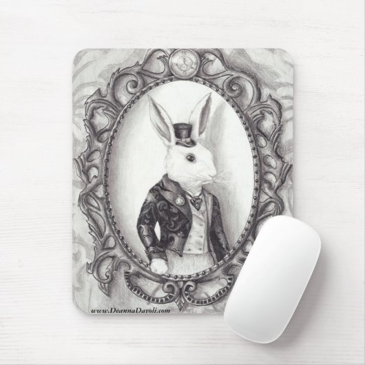 Weiße Kaninchen Mousepad Alice im Wunderland (Mit Mouse)