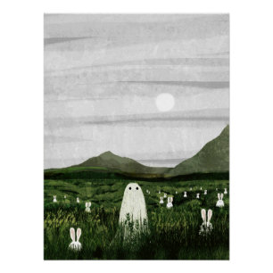 Weiße Kaninchen Poster