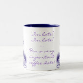 Weiße Kaninchen Spätkaffee Tasse Tee (Mittel)