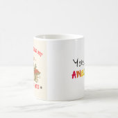 Weiße Kaninchen-Tasse Kaffeetasse (Mittel)