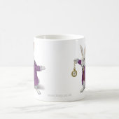 Weiße Kaninchen-Tasse Kaffeetasse (Mittel)
