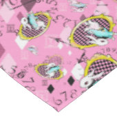 weiße Kaninchen-Tischdecke-Märchenlandtischdecke Tischdecke (Schrägansicht)