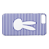 Weiße Kaninchen und blaue Streifen Case-Mate iPhone Hülle (Rückseite (Horizontal))