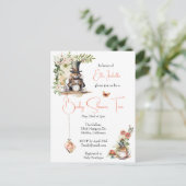 Weiße Kaninchen und Viktorianische Teacup-Maus Postkarte (Stehend Vorderseite)