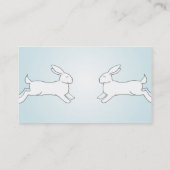 Weiße Kaninchen-Visitenkarten Visitenkarte (Rückseite)