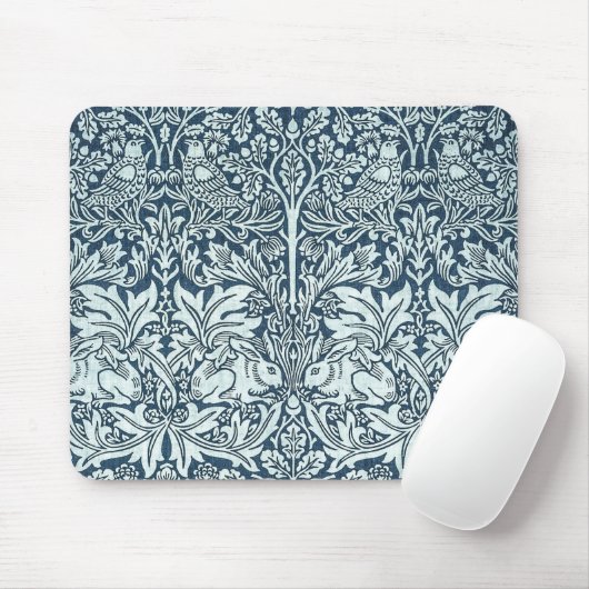 Weiße Kaninchen - William Morris Mousepad (Mit Mouse)