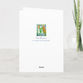 Weiße Kaninchenchickadee-Vögel fröhliche Ostern Feiertagskarte (Rückseite)