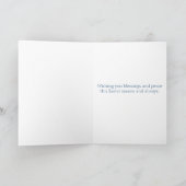 Weiße Kaninchenchickadee-Vögel fröhliche Ostern Feiertagskarte (Innenseite)