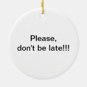 Weiße Kaninchenuhr Keramik Ornament (Hinten)