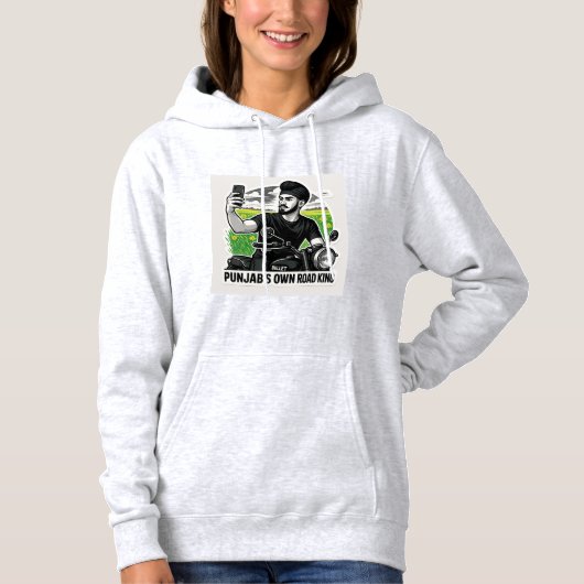 Weiße Kapuzenjacke Hoodie (Vorderseite)