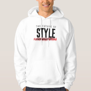 Weiße Kapuzenpullover mit Grafik für Herren Mini Hoodie