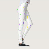 Weiße Karnevalconfetti-Leggings Leggings (Rechts)