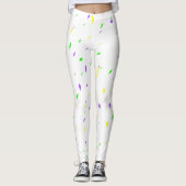 Weiße Karnevalconfetti-Leggings Leggings (Vorderseite)