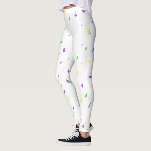Weiße Karnevalconfetti-Leggings Leggings (Links)