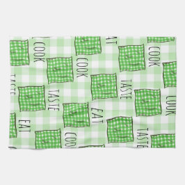 Weiße Karos Geschirrtuch