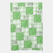 Weiße Karos Geschirrtuch (Vertikal)