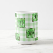 Weiße Karos Kaffeetasse (Mittel)