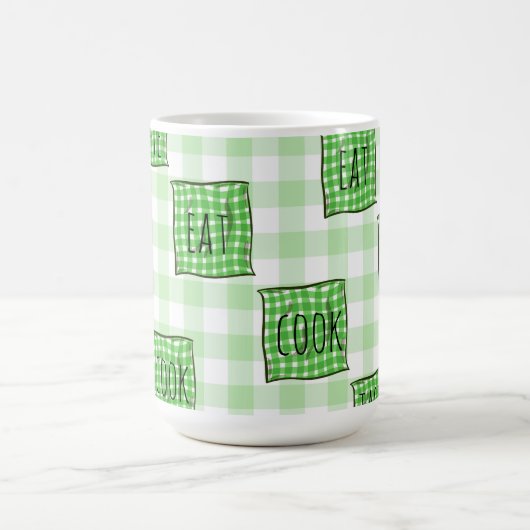 Weiße Karos Kaffeetasse (Mittel)