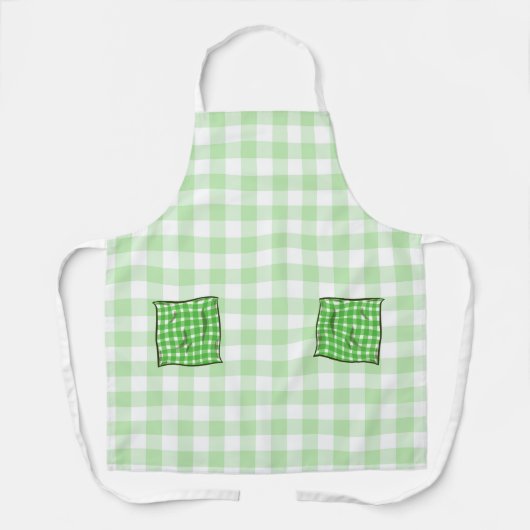 Weiße Karos Schürze (Vorderseite)