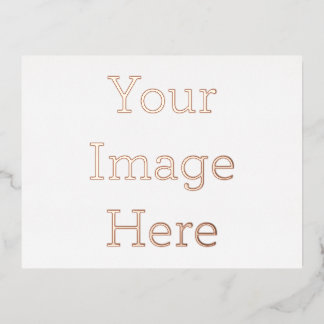 Weiße Karte Rosegoldfoliendruck selbst gestalten